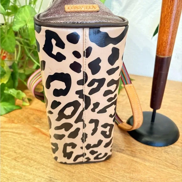 Consuela Leopard Print Tote Bag with Multicolor Straps - Picture 4 of 8